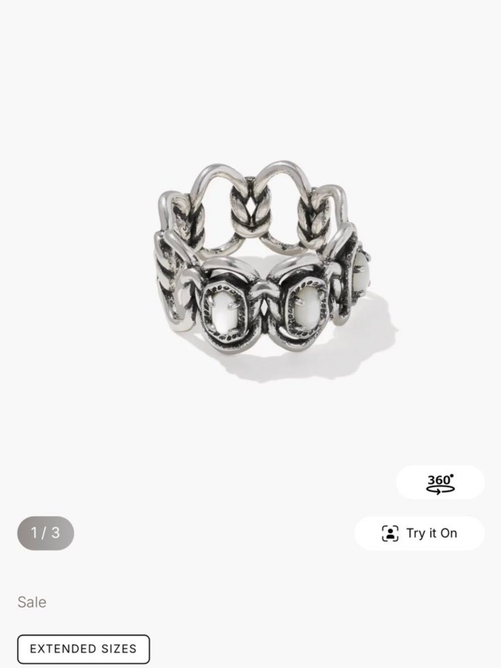 Silver Link Ring